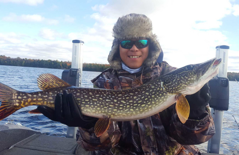 Fishing at Bobs Lake Cottages.