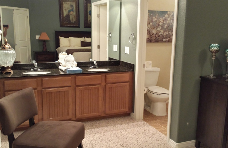 Condo bathroom at Thousand Hills Golf Resort.