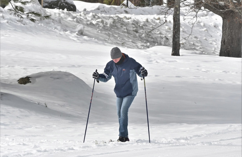 Skiing at The Golden Eagle Lodge.