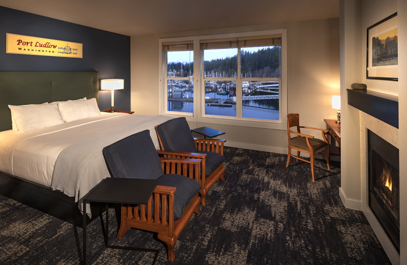 Guest room at he Resort at Port Ludlow.