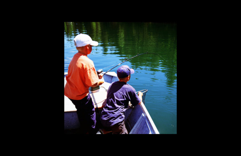 Fishing at Pine Lodge Cabins & Suites.