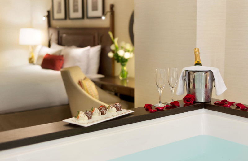 Guest room at Fairmont Le Manoir Richelieu.