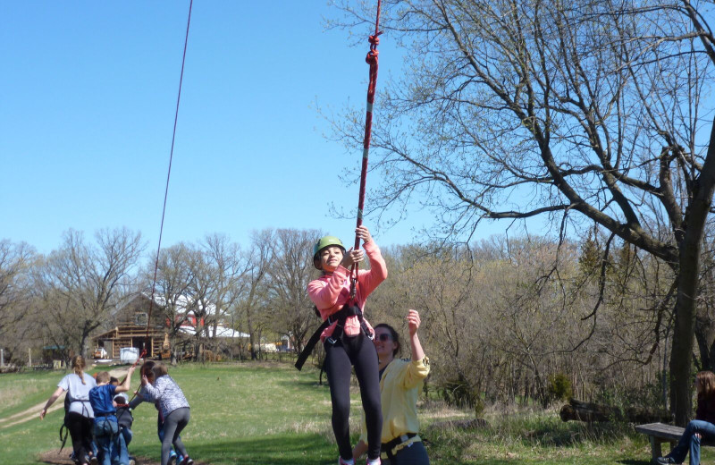 Adventure ropes at Spicer Green Lake Resort.