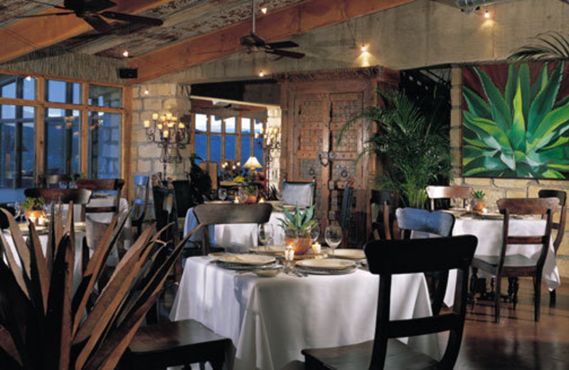 Inside dining at Lajitas Resort.