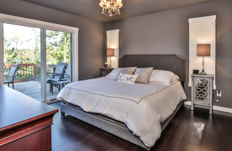 Rental bedroom at Hiller Vacation Homes.