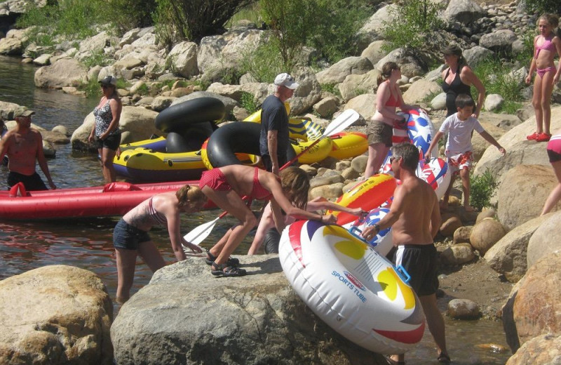 River tubing at Rabbit Ears Motel.