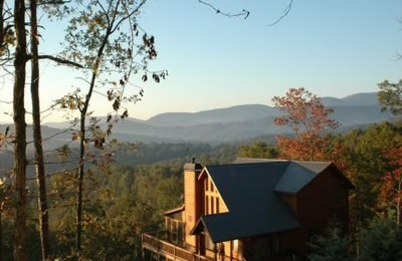 Cabin Overlooking Mountains at JP Ridgeland Cabin Rentals
