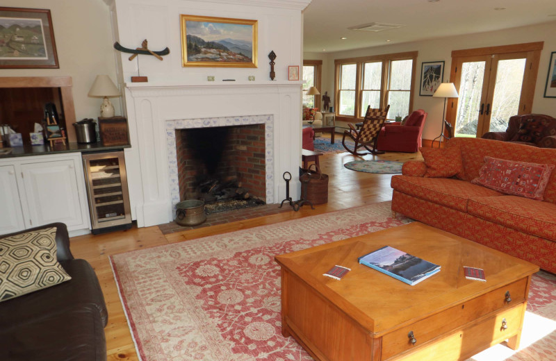 Rental living room at Stowe Country Homes.