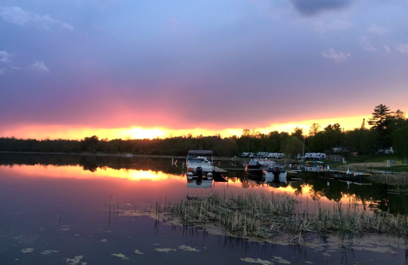 Lake view at Hamilton's Fox Lake Campground.