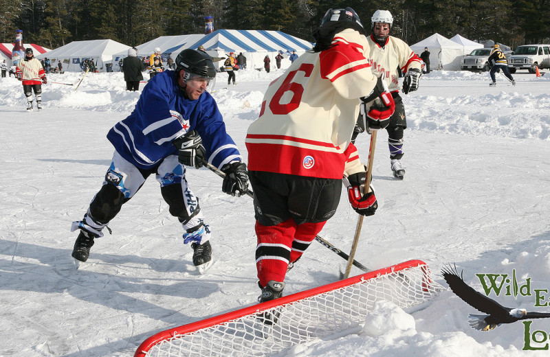 Ice hockey at Wild Eagle Lodge.