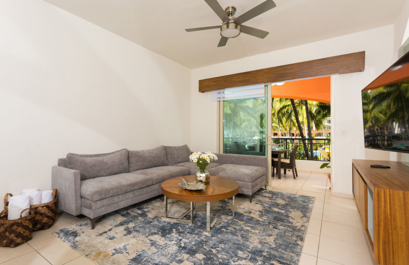 Rental living room at La Isla VR - Riviera Nayarit.