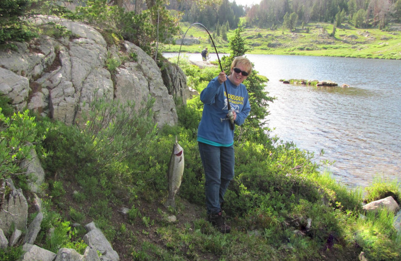 Fishing at Kendall Valley Lodge.