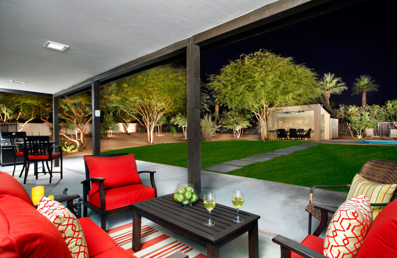 Rental patio at Arizona Vacation Rentals.