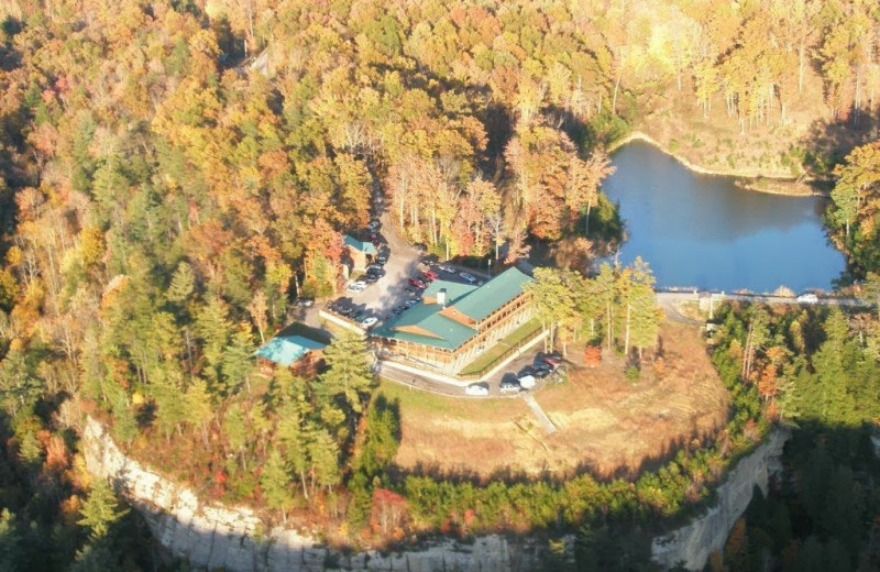 Aerial view of Cliffview Resort.