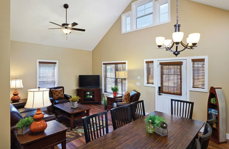 Cottage living area at Arrowwood Resort