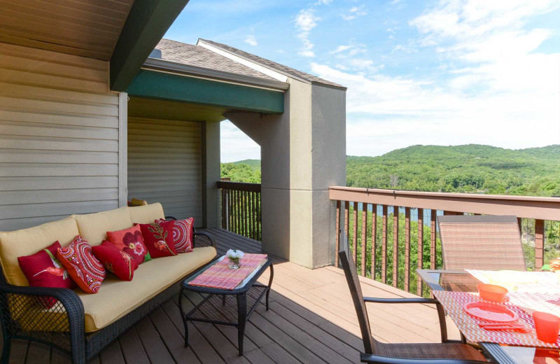 Rental deck at Branson Vacation Rentals.