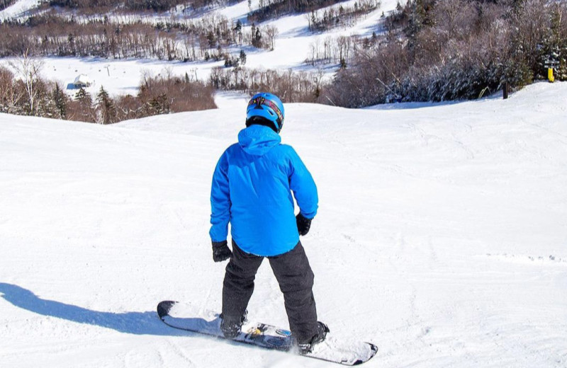 Skiing at The Golden Eagle Lodge.