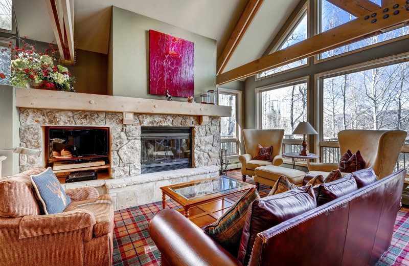 Guest living room at The Pines Lodge, A RockResort.