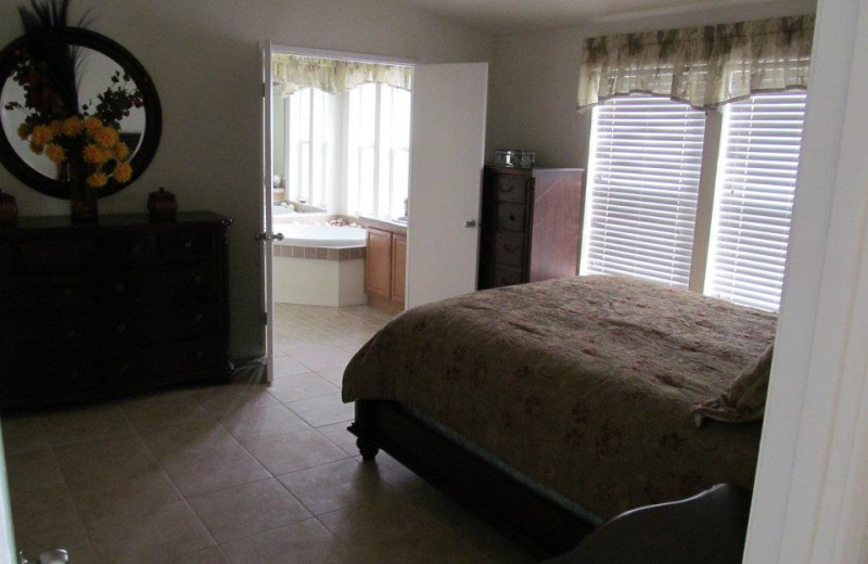 Cabin bedroom at Pleasure Cove.