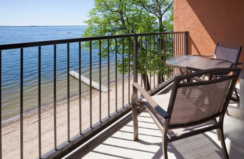 Balcony view at Holiday Inn Detroit Lakes.