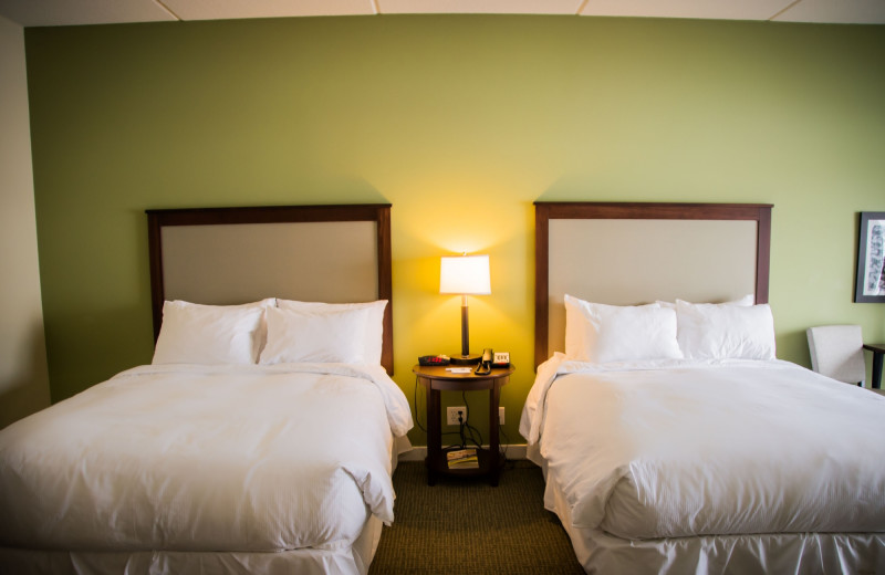 Guest room at The Inn at Harbor Shores.
