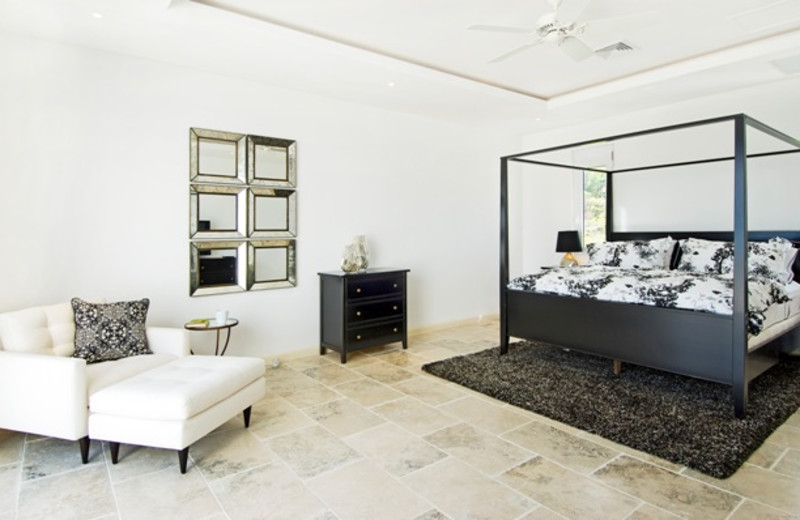 Vacation rental bedroom at Coral Beach Club.