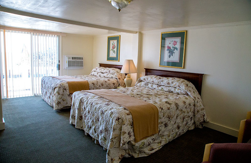 Cottage bedroom at Oceanic Motel Ocean City.