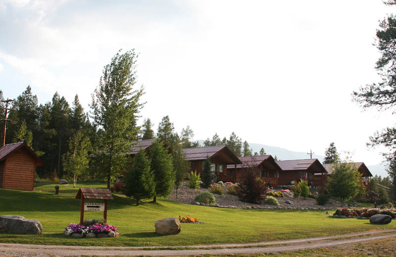 Cabins at Glaciers' Mountain Resort.