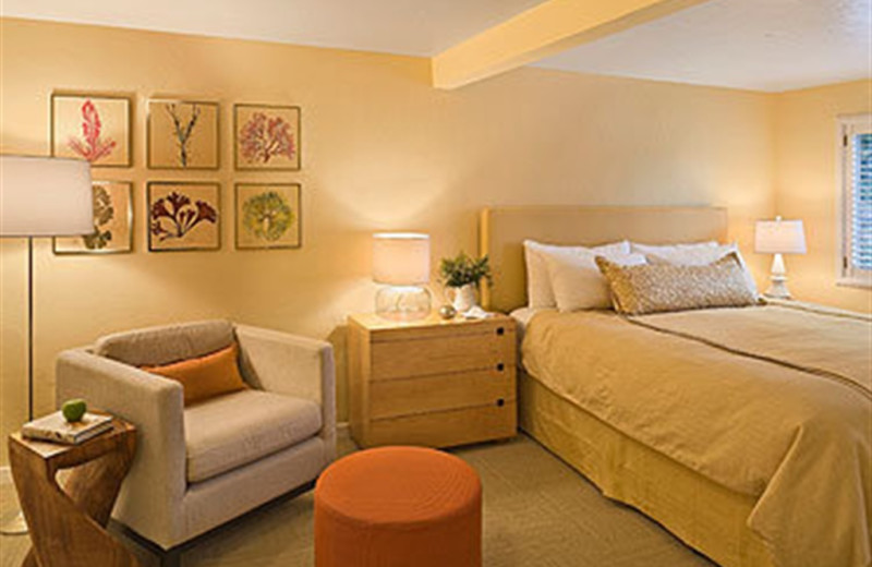 Bedroom at Carmel Lodge.