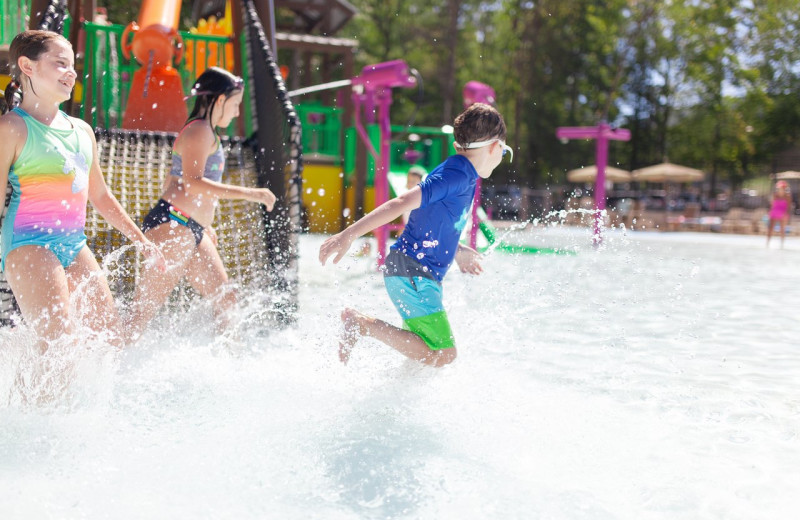 Water park at Yogi Bear's Camp Golden Valley.