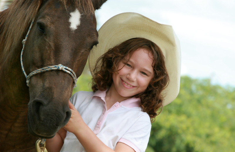 Horseback riding at Shoshone Lodge & Guest Ranch.