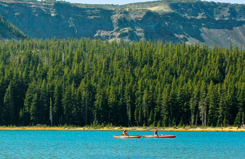 Kayaking at Sisters Vacation Rentals.