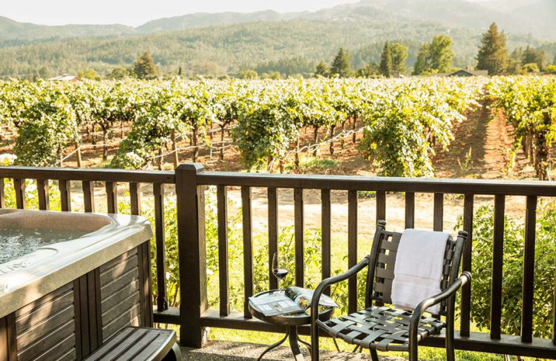 Balcony view at Harvest Inn by Charlie Palmer.