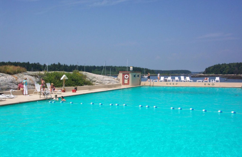 Outdoor pool at Sebasco Harbor Resort.