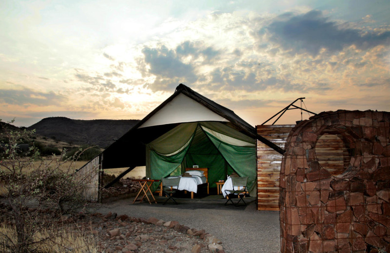 Tents at Etendeka Mountain Camp.