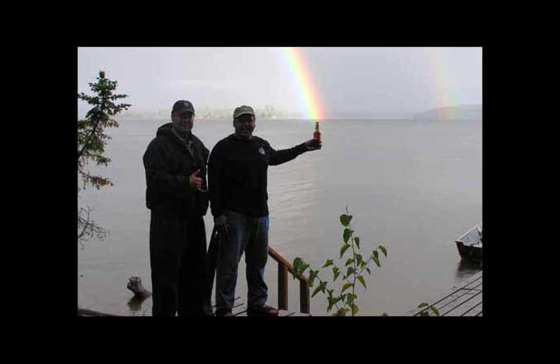 Rainbow at Red Pine Wilderness Lodge.