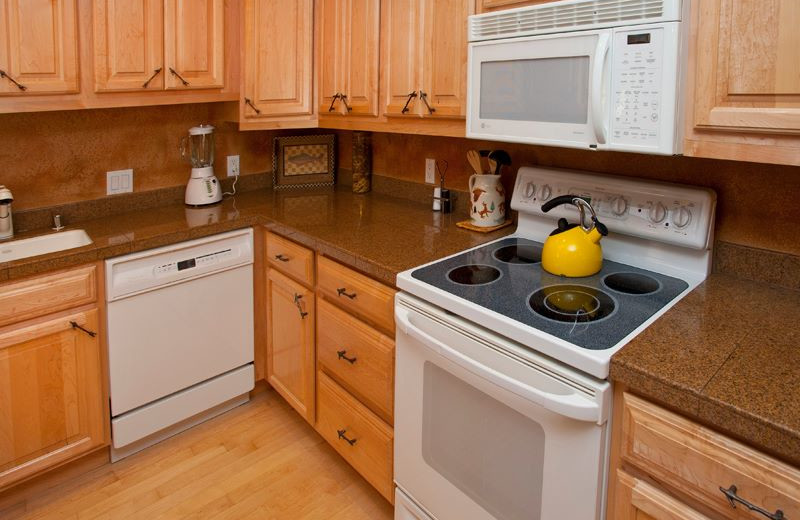 Vacation rental kitchen at Vail Racquet Club.