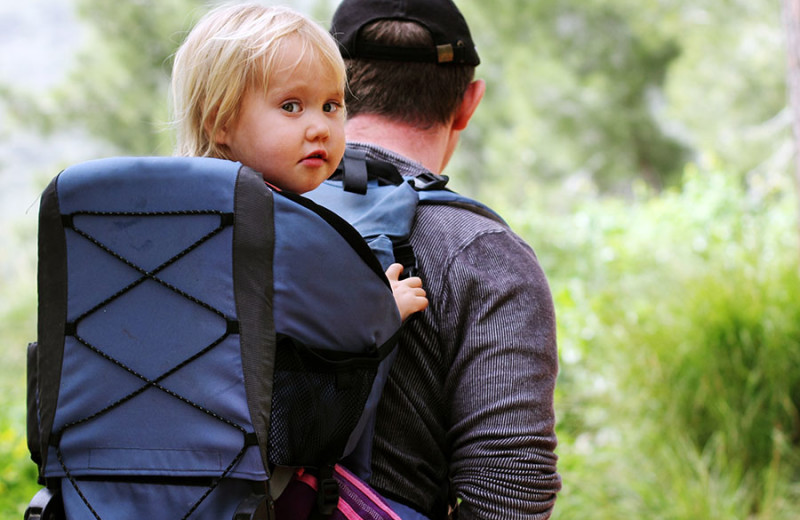 Family hiking at Lund Resort at Klah ah men.