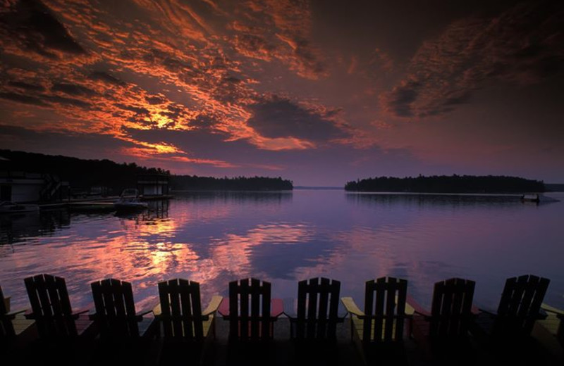 Sunset at Clevelands House.