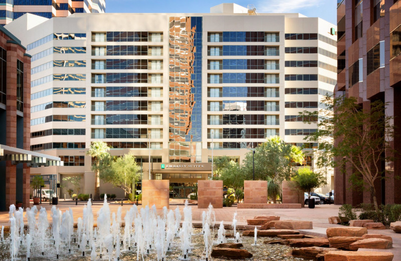 Exterior view of Embassy Suites by Hilton Phoenix Downtown North.