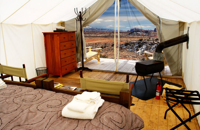 Tent Interior at Moab Under Canvas
