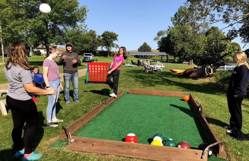 Outdoor games at Shady Creek Resort.