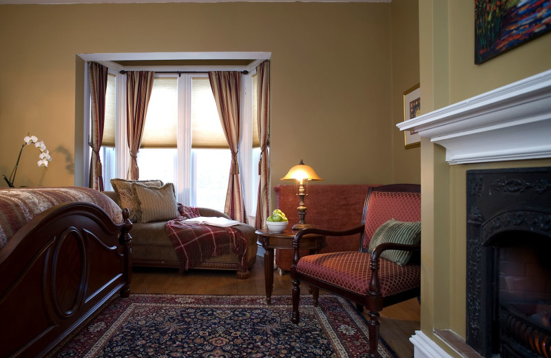 Guest room at Croff House Bed & Breakfast.