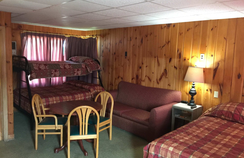 Guest room at Twin Pines Resort.