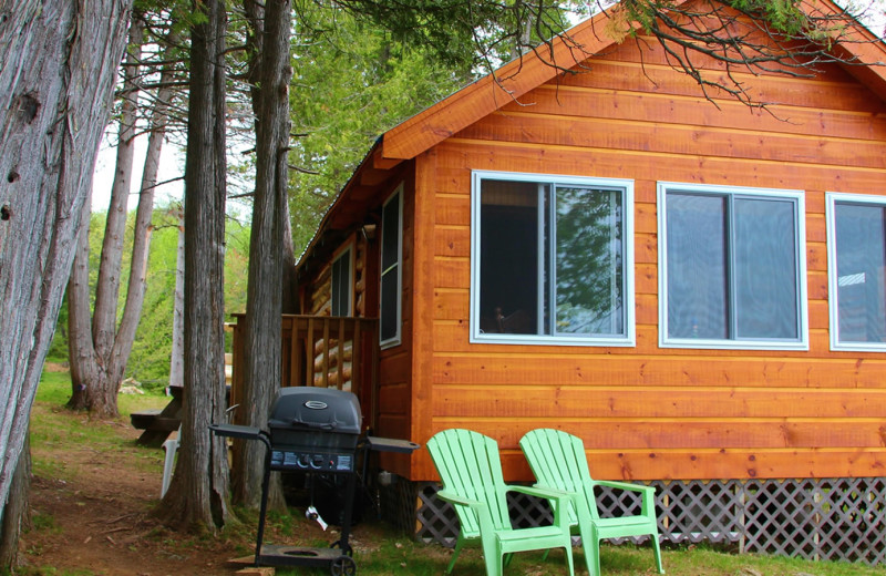 Cabin exterior at Fernleigh Lodge.