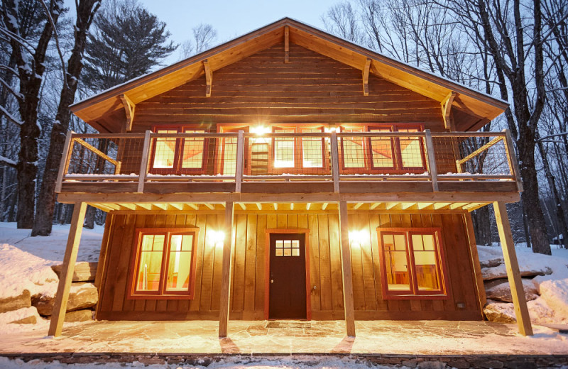 Cabin exterior at Johnny Seesaw's.