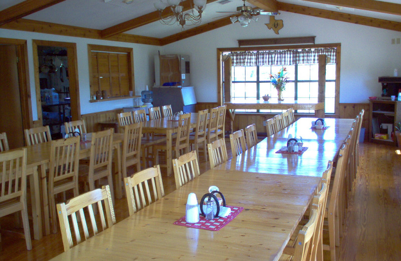 Dining hall at Rancho Cortez.