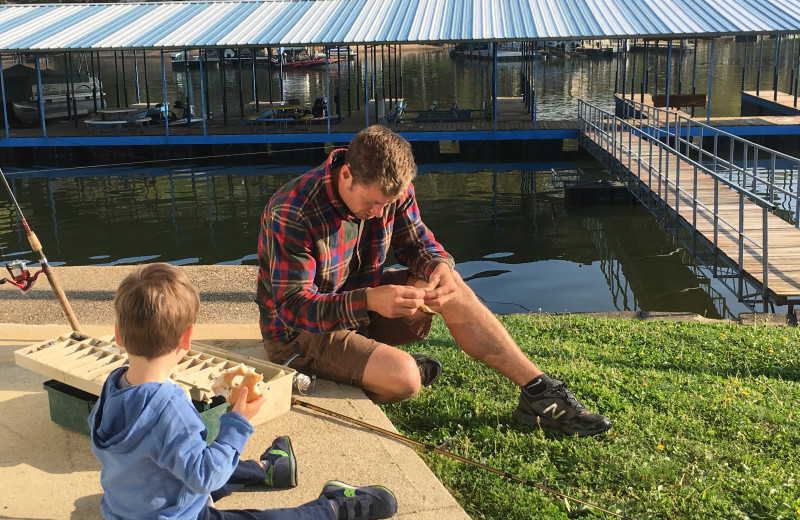 Fishing at Bass Point Resort.