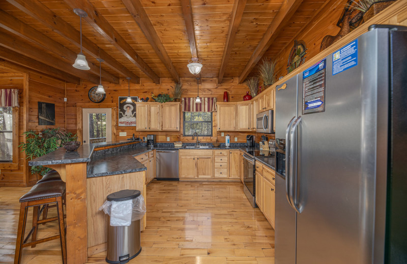 Kitchen at American Patriot Getaways - King of the Mountain.