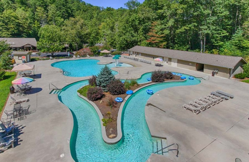 Outdoor pool at Fontana Village Resort.